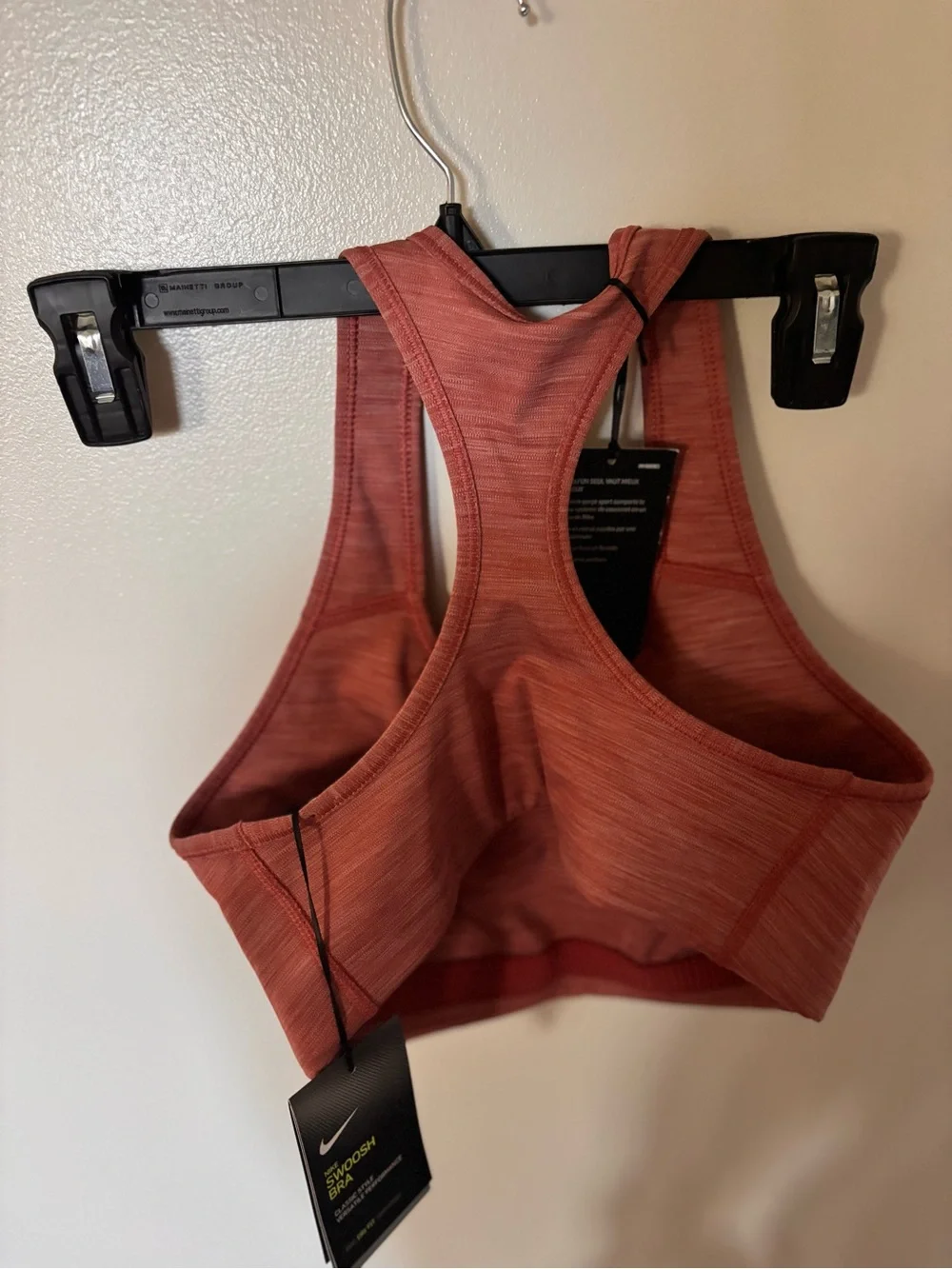 Nike Medium Support Sports Bra in Rust Red